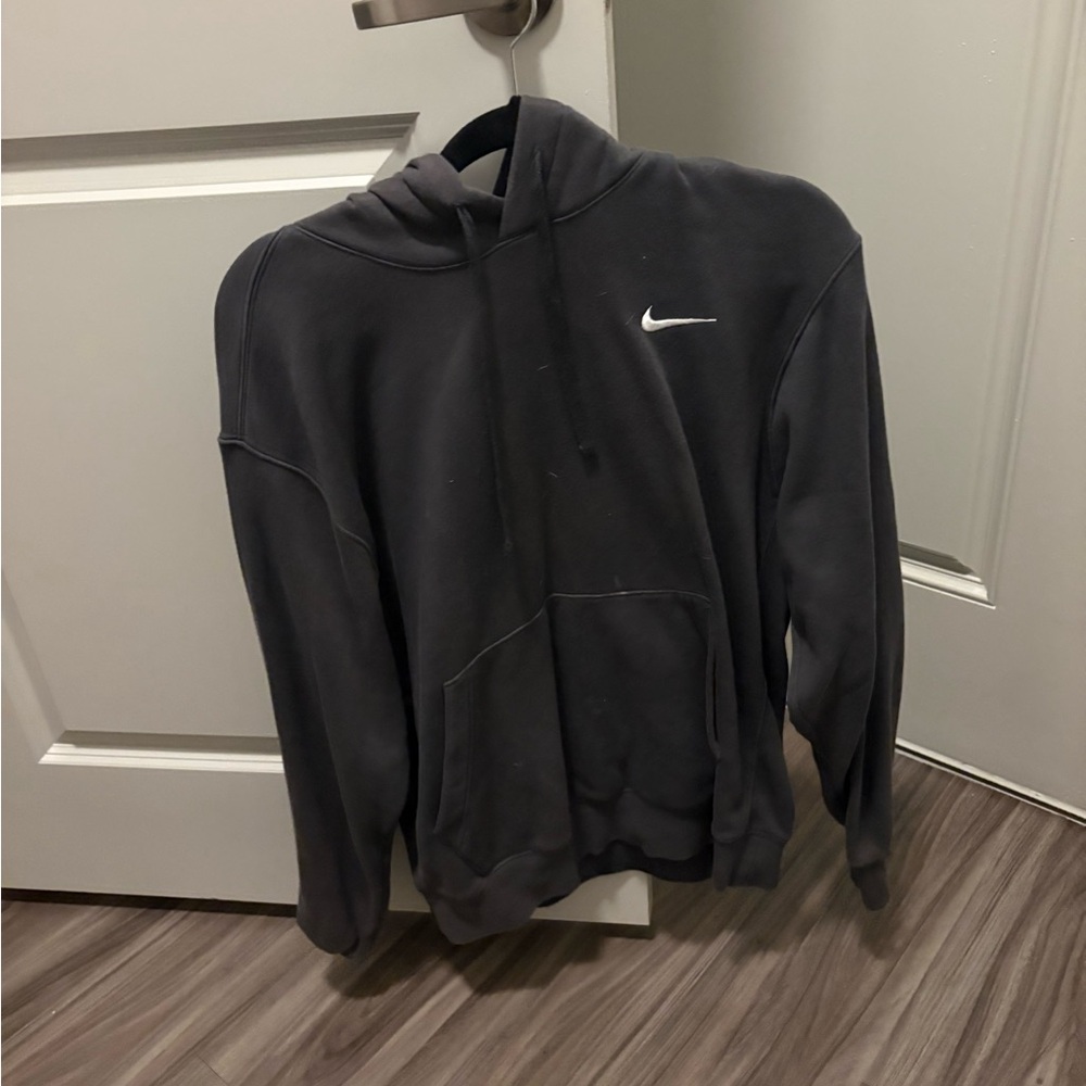 Nike Dark Gray Hoodie with White Swoosh